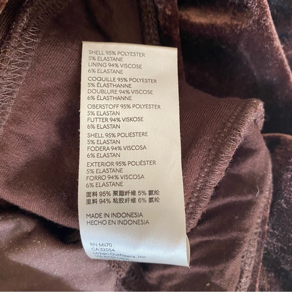 Free People Hold Me Brown Velvet Top XS - Picture 10 of 11